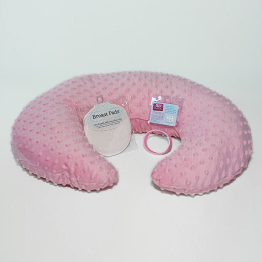 Pink Hearts Minky Gift Set